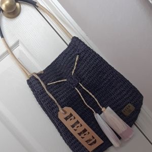 FEED PROJECT..RAFFIA TOTE..NWT